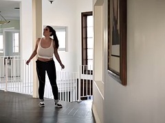 Busty maid bent over and drilled after house cleaning