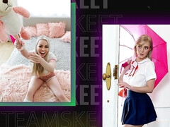 Блондинки, Минет, Грудастые, Кончили внутрь, Сперма на лице, Трусики, От первого лица, Реалити