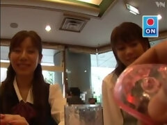 Mamada, Consolador, Pajear, Japonés, Público, Secretaria, Medias largas, Voyeur