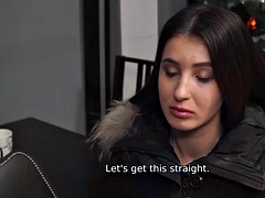 DEBT4k. Teen debt collector is lucky enough to fuck the sexy night club manager