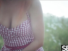 Sexy redhead with big natural tits rides her girlfriend's face - Marry queen