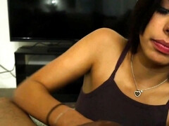 Mamada, Latina, Pequeña, Adolescente, Tetas