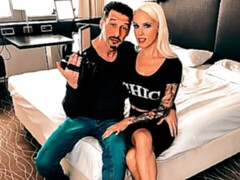 素人, ベッドルーム, デカ尻, デカパイ, ブロンド, フェラチオ, バック, 淫乱熟女