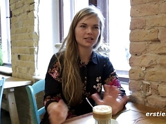 Grote mammen, Bruinharig, Vingeren, Duits, Harig, Ondergoed, Kut duiken, Tieten likken