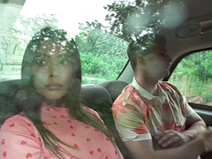 Amateur, Nana, Grosse bite, Gros seins, Sucer une bite, Voiture, Public, Pute