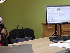 Kont, Auditie, Bruinharig, Oudere vrouw, Moeder, Geld, Kut duiken, Stiefmoeder