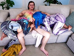 Blasen, Cfnm, Frau frau mann, Flotter dreier
