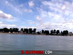 3-Way Porn - Group Fucking on a Speed Boat - Part 3