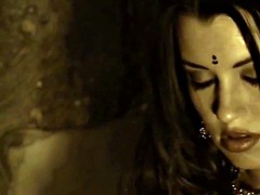 Schönheit, Braunhaarige, Indisch, Massage, Milf