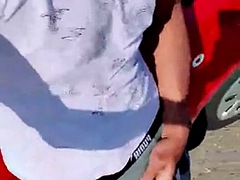 Enthousiasteling, Sperma shot, Homo, Masturbatie, Buiten, Openbaar, Webcamera