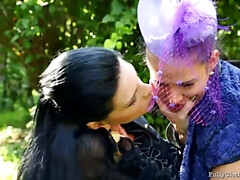 Alyssia Loop & Nicole Vice: Are You Craving It, Honey? (Outdoor, Lesbian, Brunette, Stockings, Toys, Fetish)