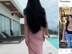 Gros cul, Gros seins, Brunette brune, Hard, De plein air, Piscine, Pov, Nénés