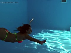 美女, フランス人, ハードコア, アウトドア, ポルノスター, 公共, ティーン, 水中