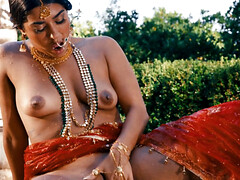 Jasmine Sherni fucking her wet Indian pussy poolside