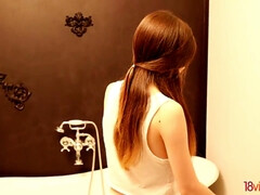 Pijpbeurt, Bruinharig, Dichtbij, Sperma shot, Tiener