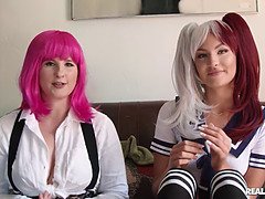 69, Gros cul, Gros seins, Sucer une bite, Embrassement, Lesbienne, Léchez, Chatte