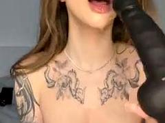 美人, デカパイ, 茶髪の, 指いじり, 一人, タトゥー, オッパイの