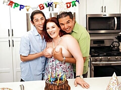 Grosser arsch, Grosser schwanz, Grosse titten, Blasen, Handjob, Lecken, Masturbation, Milf