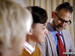 美女, フェラチオ, 茶髪の, イく瞬間, イマラチオ, 淫乱熟女, 母, オッパイの