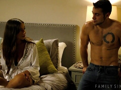 お尻, ベッドルーム, デカパイ, フェラチオ, 浮気者, なめる, オマンコ, ショートヘア