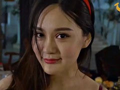 Grote mammen, Chinees, Alleen, Tieten likken