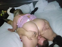 素人, アメリカ人, デカ尻, フェラチオ, カップル, ホテル, オマンコ, 妻