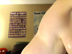 Enthousiasteling, Bruinharig, Rijpe lesbienne, Alleen, Webcamera