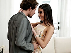 Awesome miniature brunette Emily Willis fucked by hard penis
