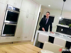 Asiático, Morena, Engañando, Besar, Cocina, Lesbiana, Lamidas, Coño