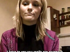 素人, ブロンド, フェラチオ, 淫乱熟女, パンティ, 剃毛, ストリッピング, オッパイの