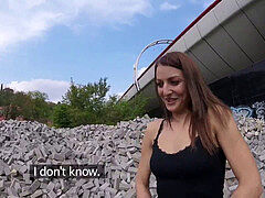 Public Agent Cowgirl railing in outdoors tear up