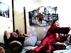 Blondine, Blasen, Paar, Besamung, Schmuddelige sprache, Hd, Reif, Milf