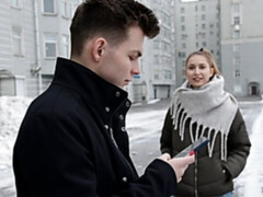 Beautiful angel Iris Kiss Kiss rides on a big cock in the cowgirl pose