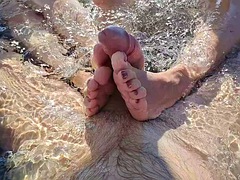 Amateur, Tir de sperme, Pieds, Fétiche des pieds, Hard, De plein air, Pov, Douche