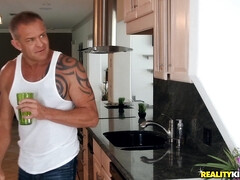 お尻, ブロンド, フェラチオ, 車, チン, オナニー, ティーン, オッパイの