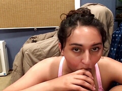 Amateur, Grosse bite, Sucer une bite, Couple, Interracial, Fille latino, Orgasme, Pov