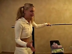 Enthousiasteling, Blond, Groep, Hardcore, Lesbisch, Masturbatie, Alleen, Tieten likken