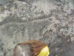 euro babe pickedup to ride pov cock outdoors