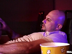 Abella Danger rides Jmac in sideway cowgirl position