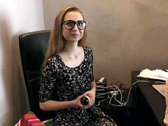 Culo, Consolador, Doble penetracion, Penetracion con dedos, Gafas, Masturbación, Adolescente, Tetas