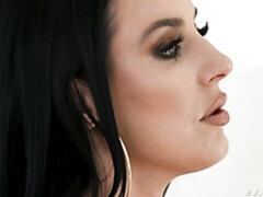 Arschlecken, Grosser arsch, Grosse titten, Blasen, Braunhaarige, Sperma im mund, Spermaladung, Lecken