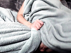 Missionary POV Fucking My Redhead Wife Under Blankets - Amateur Homemade Sex with Loud Moaning & Cumshot