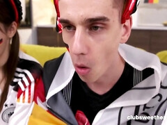 デカチン, 茶髪の, イマラチオ, チン, グループ, Hd, 天然, オマンコ