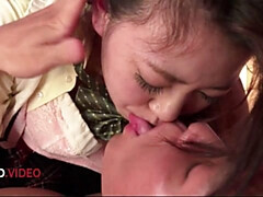 Asiatique, Bukkaké, Tir de sperme, Hd, Japonaise, Orgasme, Rugueux, Plan cul à trois