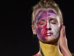 Erica & Karolina: Boobalicious Brunette & Redhead Body Art