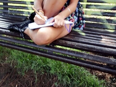 Amateur, Cul, Grosse bite, Sucer une bite, Brunette brune, Européenne, Fille latino, De plein air