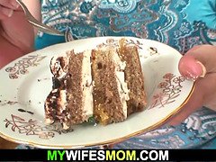 Wife finds him fucking her old plumper