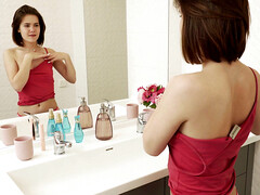 浴室, 茶髪の, クリトリス, 脱衣服, Hd, オナニー, 自然山雀, 一人