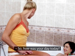 Alluring Lesbian Lovers Bathing 1 - Girlfriends