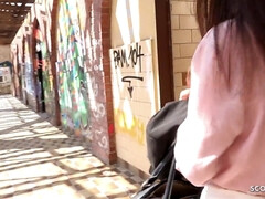 デカチン, ハードコア, アウトドア, 小柄, 公共, 現実, ティーン, オッパイの